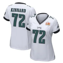 Women's Darian Kinnard Philadelphia Eagles No.72 Game Super Bowl LIX Jersey - White