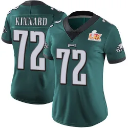 Women's Darian Kinnard Philadelphia Eagles No.72 Limited Midnight Team Color Vapor Untouchable Super Bowl LIX Jersey - Green