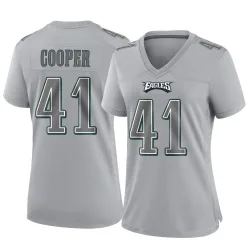 Women's Darius Cooper Philadelphia Eagles No.41 Game Atmosphere Fashion Jersey - Gray