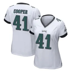 Women's Darius Cooper Philadelphia Eagles No.41 Game Jersey - White