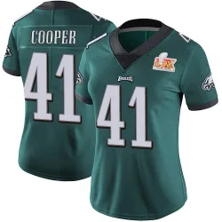 Women's Darius Cooper Philadelphia Eagles No.41 Limited Midnight Team Color Vapor Untouchable Super Bowl LIX Jersey - Green