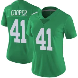 Women's Darius Cooper Philadelphia Eagles No.41 Limited Vapor Untouchable Jersey - Green