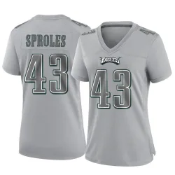 Women's Darren Sproles Philadelphia Eagles No.43 Game Atmosphere Fashion Jersey - Gray
