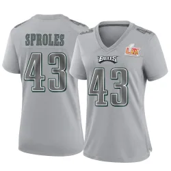 Women's Darren Sproles Philadelphia Eagles No.43 Game Atmosphere Fashion Super Bowl LIX Jersey - Gray