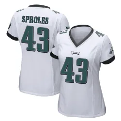 Women's Darren Sproles Philadelphia Eagles No.43 Game Jersey - White