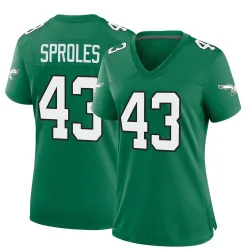 Women's Darren Sproles Philadelphia Eagles No.43 Game Kelly Alternate Jersey - Green