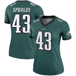 Women's Darren Sproles Philadelphia Eagles No.43 Legend Jersey - Green