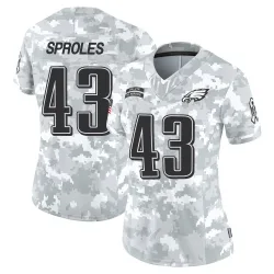 Women's Darren Sproles Philadelphia Eagles No.43 Limited 2024 Salute to Service Jersey - Arctic Camo