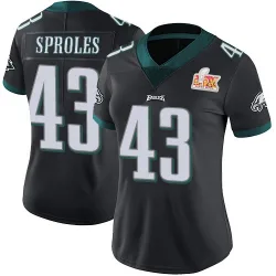 Women's Darren Sproles Philadelphia Eagles No.43 Limited Alternate Vapor Untouchable Super Bowl LIX Jersey - Black