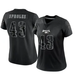 Women's Darren Sproles Philadelphia Eagles No.43 Limited Reflective Jersey - Black