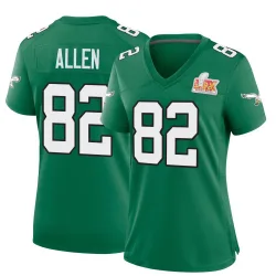 Women's Devon Allen Philadelphia Eagles No.82 Game Kelly Alternate Super Bowl LIX Jersey - Green