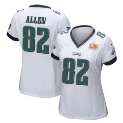 Women's Devon Allen Philadelphia Eagles No.82 Game Super Bowl LIX Jersey - White