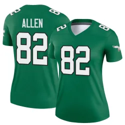 Women's Devon Allen Philadelphia Eagles No.82 Legend Kelly Alternate Jersey - Green
