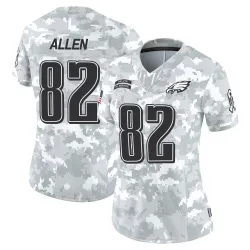 Women's Devon Allen Philadelphia Eagles No.82 Limited 2024 Salute to Service Jersey - Arctic Camo