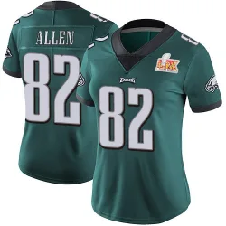 Women's Devon Allen Philadelphia Eagles No.82 Limited Midnight Team Color Vapor Untouchable Super Bowl LIX Jersey - Green
