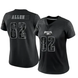 Women's Devon Allen Philadelphia Eagles No.82 Limited Reflective Jersey - Black