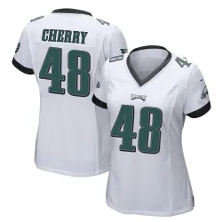 Women's Don Cherry Philadelphia Eagles No.48 Game Jersey - White