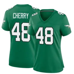 Women's Don Cherry Philadelphia Eagles No.48 Game Kelly Alternate Jersey - Green