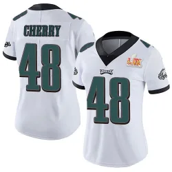 Women's Don Cherry Philadelphia Eagles No.48 Limited Vapor Untouchable Super Bowl LIX Jersey - White