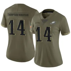 Women's Dorian Thompson-Robinson Philadelphia Eagles No.14 Limited 2022 Salute To Service Jersey - Olive