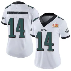 Women's Dorian Thompson-Robinson Philadelphia Eagles No.14 Limited Vapor Untouchable Super Bowl LIX Jersey - White