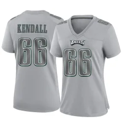 Women's Drew Kendall Philadelphia Eagles No.66 Game Atmosphere Fashion Jersey - Gray