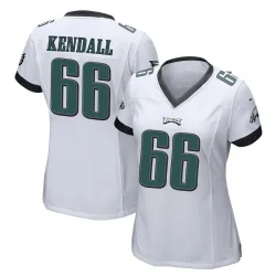 Women's Drew Kendall Philadelphia Eagles No.66 Game Jersey - White