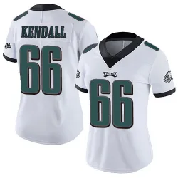 Women's Drew Kendall Philadelphia Eagles No.66 Limited Vapor Untouchable Jersey - White