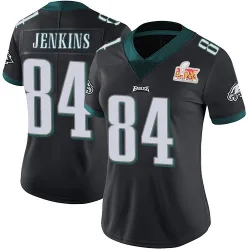 Women's E.J. Jenkins Philadelphia Eagles No.84 Limited Alternate Vapor Untouchable Super Bowl LIX Jersey - Black