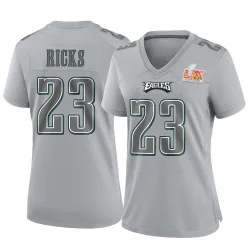 Women's Eli Ricks Philadelphia Eagles No.23 Game Atmosphere Fashion Super Bowl LIX Jersey - Gray