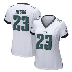 Women's Eli Ricks Philadelphia Eagles No.23 Game Jersey - White