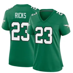 Women's Eli Ricks Philadelphia Eagles No.23 Game Kelly Alternate Jersey - Green