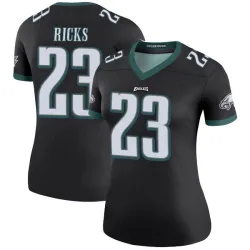 Women's Eli Ricks Philadelphia Eagles No.23 Legend Color Rush Jersey - Black