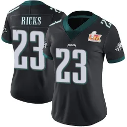 Women's Eli Ricks Philadelphia Eagles No.23 Limited Alternate Vapor Untouchable Super Bowl LIX Jersey - Black