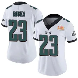 Women's Eli Ricks Philadelphia Eagles No.23 Limited Vapor Untouchable Super Bowl LIX Jersey - White