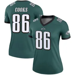 Women's Elijah Cooks Philadelphia Eagles No.86 Legend Jersey - Green
