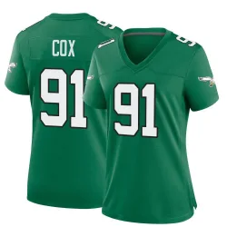 Women's Fletcher Cox Philadelphia Eagles No.91 Game Kelly Alternate Jersey - Green