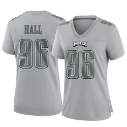 Women's Gabe Hall Philadelphia Eagles No.96 Game Atmosphere Fashion Jersey - Gray