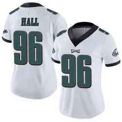 Women's Gabe Hall Philadelphia Eagles No.96 Limited Vapor Untouchable Jersey - White