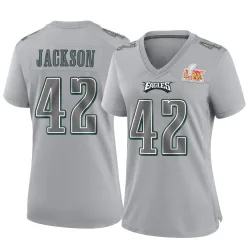 Women's Giles Jackson Philadelphia Eagles No.42 Game Atmosphere Fashion Super Bowl LIX Jersey - Gray