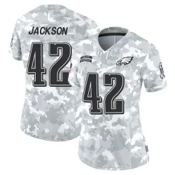 Women's Giles Jackson Philadelphia Eagles No.42 Limited 2024 Salute to Service Jersey - Arctic Camo