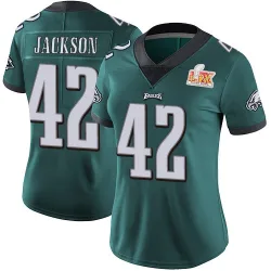 Women's Giles Jackson Philadelphia Eagles No.42 Limited Midnight Team Color Vapor Untouchable Super Bowl LIX Jersey - Green