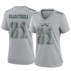 Women's Grant Calcaterra Philadelphia Eagles No.81 Game Atmosphere Fashion Jersey - Gray