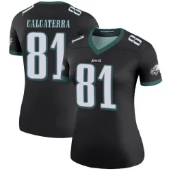 Women's Grant Calcaterra Philadelphia Eagles No.81 Legend Color Rush Jersey - Black