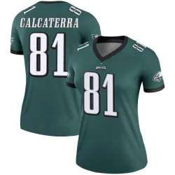 Women's Grant Calcaterra Philadelphia Eagles No.81 Legend Jersey - Green