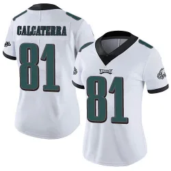 Women's Grant Calcaterra Philadelphia Eagles No.81 Limited Vapor Untouchable Jersey - White