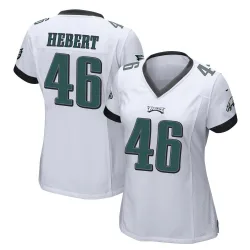 Women's Griffin Hebert Philadelphia Eagles No.46 Game Jersey - White