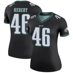 Women's Griffin Hebert Philadelphia Eagles No.46 Legend Color Rush Jersey - Black