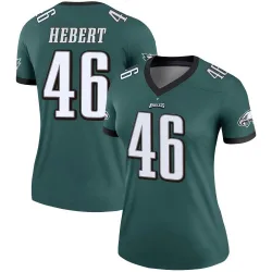 Women's Griffin Hebert Philadelphia Eagles No.46 Legend Jersey - Green