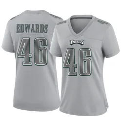 Women's Herman Edwards Philadelphia Eagles No.46 Game Atmosphere Fashion Jersey - Gray